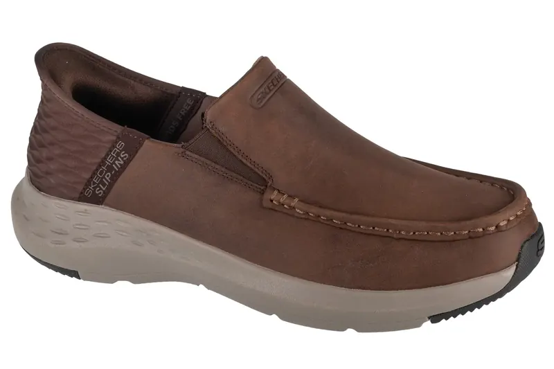 Skechers Slip-Ins Parson - Oswin 204866-COC, Męskie, Brązowe, półbuty, skóra naturalna, rozmiar: 39,5