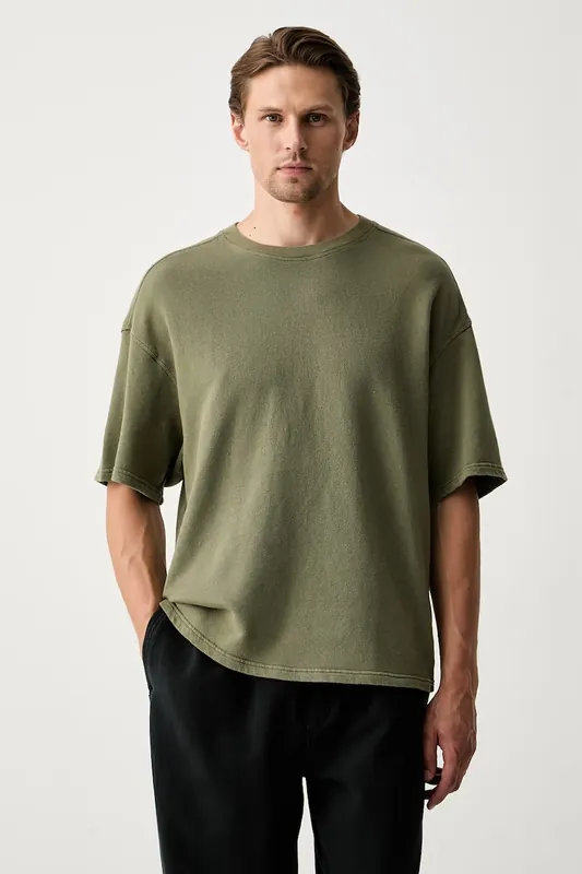 American Vintage T-shirt oversize damski bawełniany
