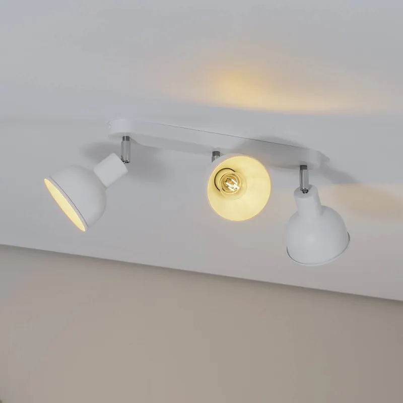 Lampa sufitowa Elba, 40 cm, 3-punktowa, biała, metal, E27