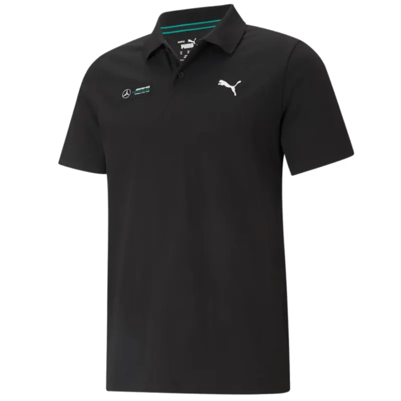 Puma Mercedes F1 Essentials Polo 599622-01, Męskie, Czarne, koszulki polo, bawełna, rozmiar: XS