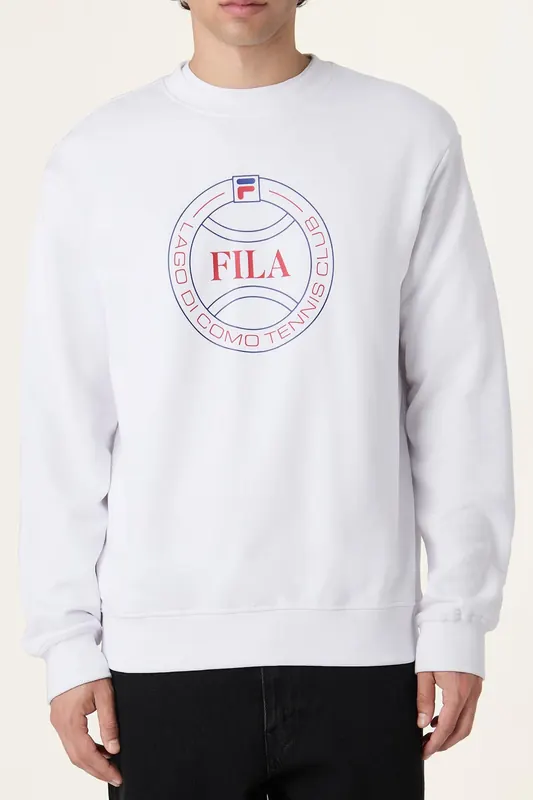 FILA Parella Relaxed Graphic Sweatshirt Bright White Maat: S | Sweaters Outlet | Heren | Wit
