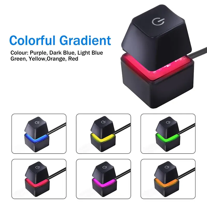 Przełącznik zasilania ON/OFF na biurko do komputera stacjonarnego Podświetlenie RGB Mechaniczny klucz wałkowy Zewnętrzny zdalny uruchamianie Przycisk resetowania płyty głównej komputera