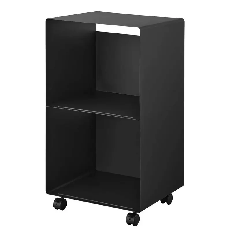 Czarny metalowy regał na kółkach 40x73x38 cm Tower – YAMAZAKI