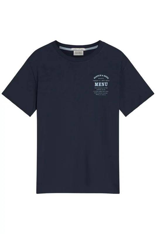 Scotch & Soda Boys Graphic Tee Sky Captain Maat: S | T-Shirts Outlet | kids | Blauw