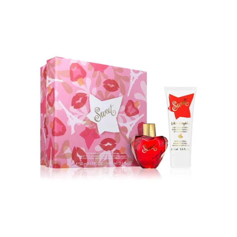 Ustawić Lolita Lempicka: : Słodka woda perfumowana dla kobiet 50 ml + Słodkie nawilżające mleczko do ciała 75 ml