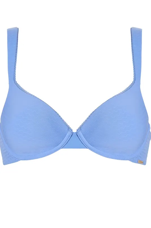 Livera Bra Tshirt Lindsey Zigzag Cornflower Blue Maat: E70 | BH's Outlet | Dames | Blauw