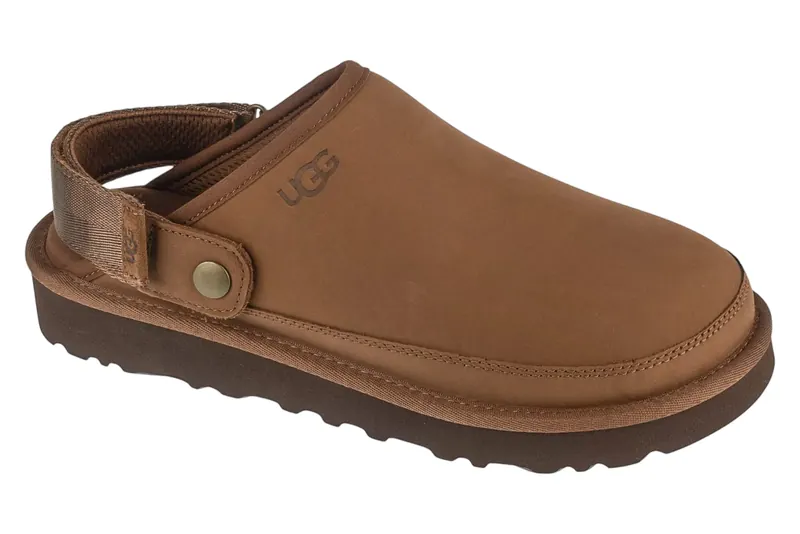 UGG Goldencoast Clog II 1178670-DKC, Męskie, Brązowe, klapki, skóra zamszowa, rozmiar: 45