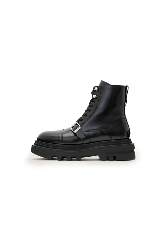 AllSaints Astrid Boot Black Shine Maat: 41 | Laarzen Outlet | Dames | Zwart