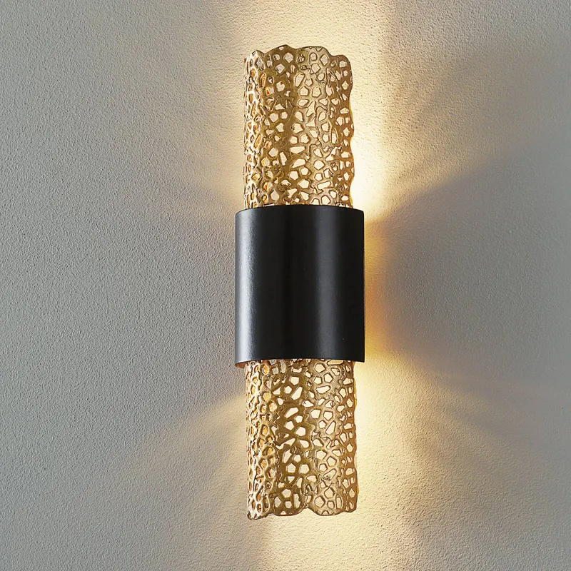 Lampa ścienna Palazzo, złota/brązowa