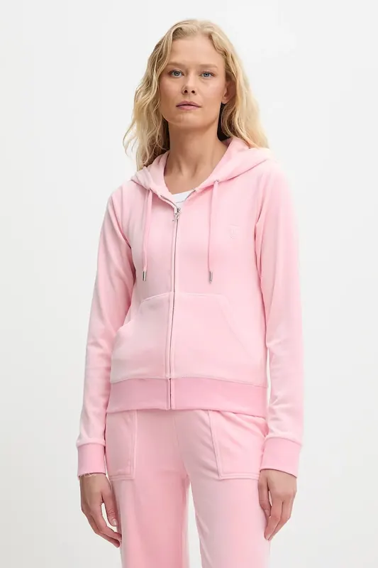 Juicy Couture bluza rozpinana z kapturem damska bawełniana ROBERTSON CLASS
