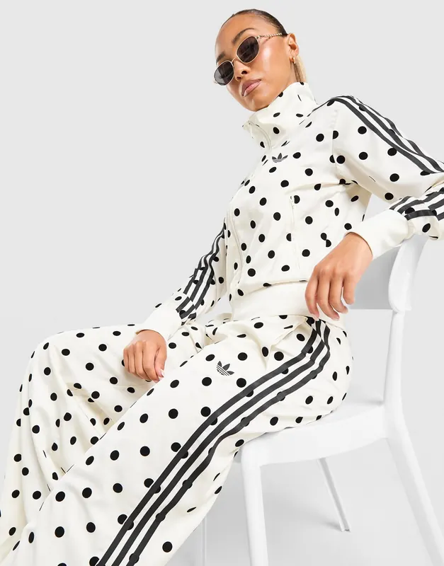adidas Spodnie Satin Polka Dots Wide Leg