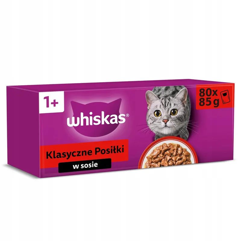Mokra Karma Dla Kota Whiskas Adult Klasyczne Posiłki W Galaretce 80X85G