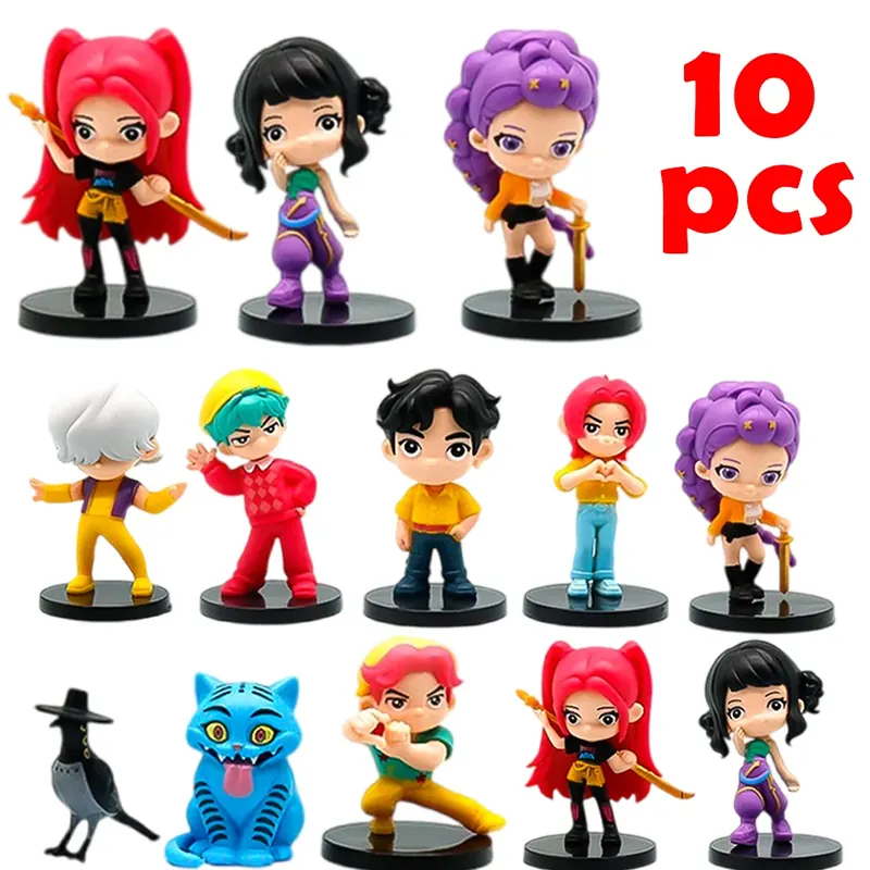 10 szt./zestaw Figurki Anime Zespół Łowców Czarownic Wersja Q Derpys Tiger Rumi Mira Zoey Sussy Figurka Lalka Prezent dla Fanów na Boże Narodzenie