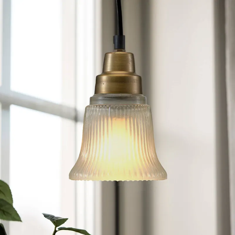 Lampa wisząca PR Home Emmi, kolor antyczny mosiądz, Ø 12 cm