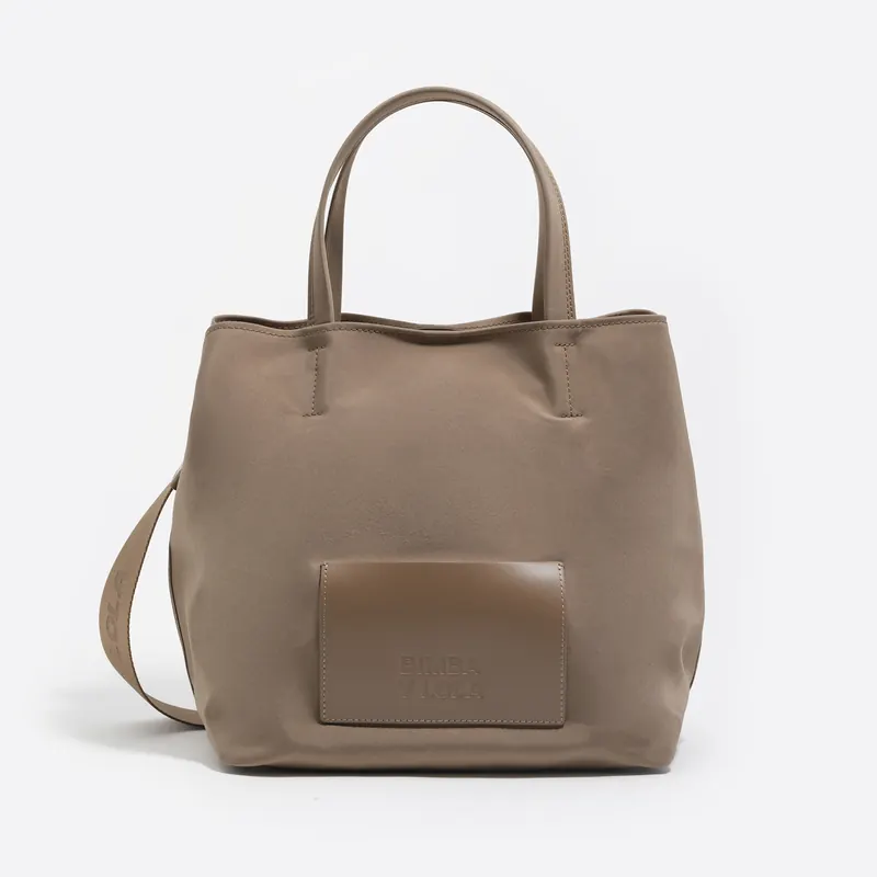 Torba shopper Chihuahua duża nylon taupe