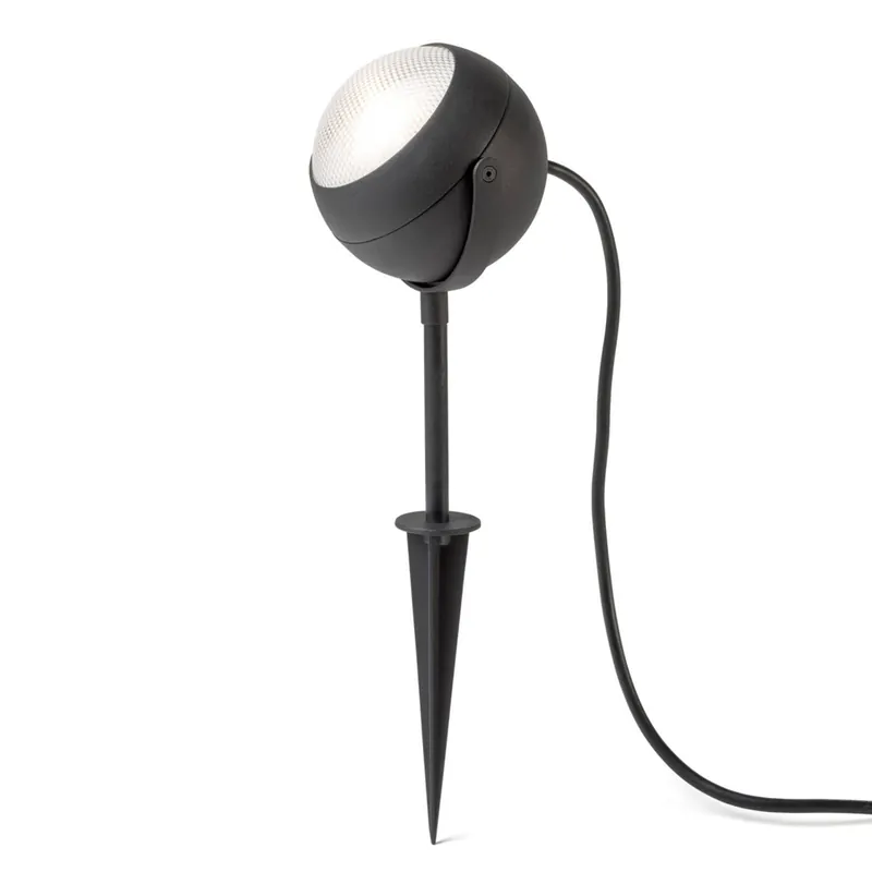 Lampa z grotem ziemnym LED Lecce, czarna