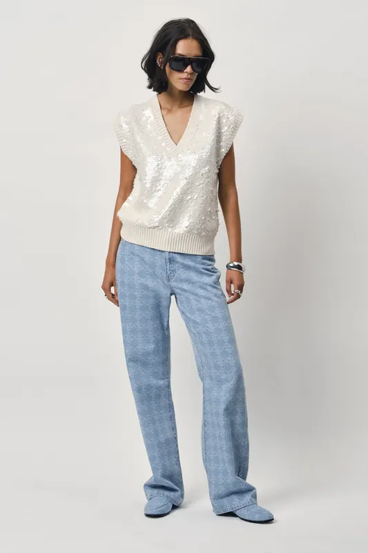 Dante6 Nuit Wideleg Monogram Jeans Skywash Blue Maat: W28 | Jeans Outlet | Dames | Blauw