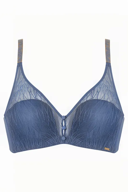 Livera Co Bra Tshirt Lana Button Lace Mist Maat: A85 | BH's Outlet | Dames | Blauw