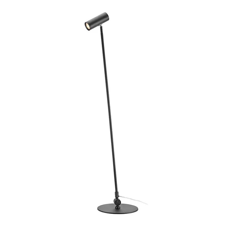 Lampa stojąca LED Arlo, czarna, żelazo, wysokość 132 cm, ściemniana.