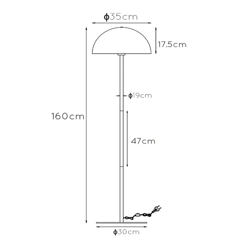 Lampa stojąca Siemon ze stali, czarna