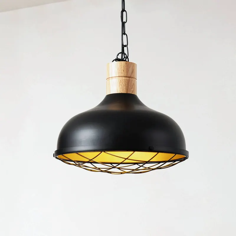Lampa wisząca Lindby Olbi, czarna, drzewo kauczukowe, długość 41,5 cm