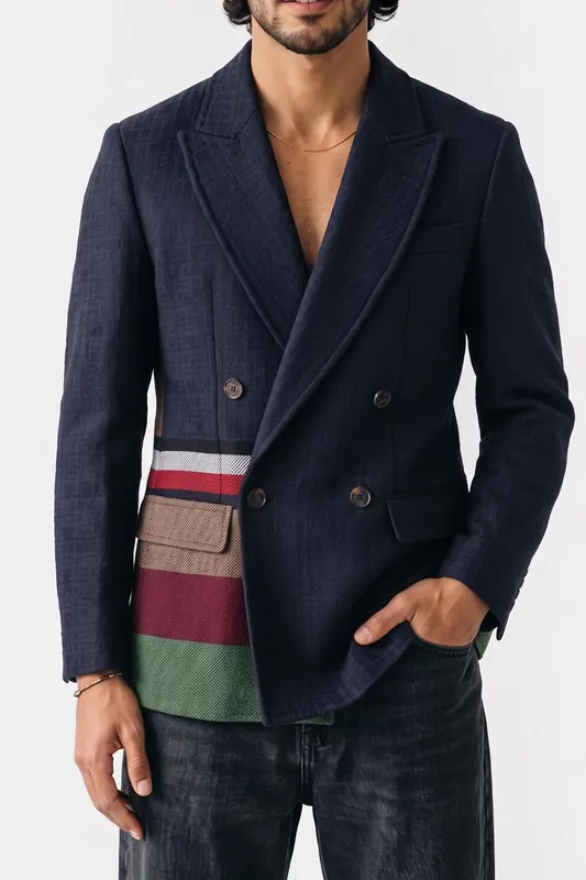 Tommy Hilfiger Th X P Ny Gi Blazer Desert Sky Maat: M | Blazers Outlet | Heren | Blauw