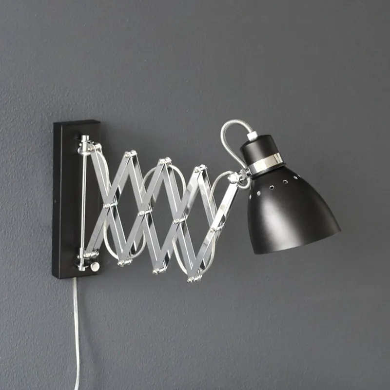 Lampa nożycowa Spring, czarny/chrom