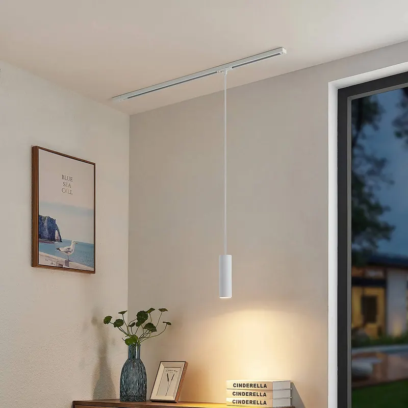 Lampa wisząca Lindby Linaro, 20 cm, biały, 1-fazowy, GU10