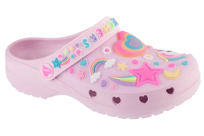 Skechers Heart Charmer - Girly Land 308406L-LPMT, Dla dziewczynki, Różowe, klapki, syntetyk, rozmiar: 36