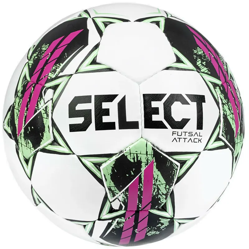 Select Futsal Attack Ball FUTSAL ATTACK WHT-BLK, Unisex, Białe, piłki do piłki nożnej, poliuretan, rozmiar: 4