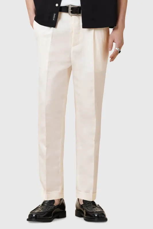AllSaints Cross Tallis Wheatgrass Taupe Maat: W32 | Tailored Broeken Outlet | Heren | Beige