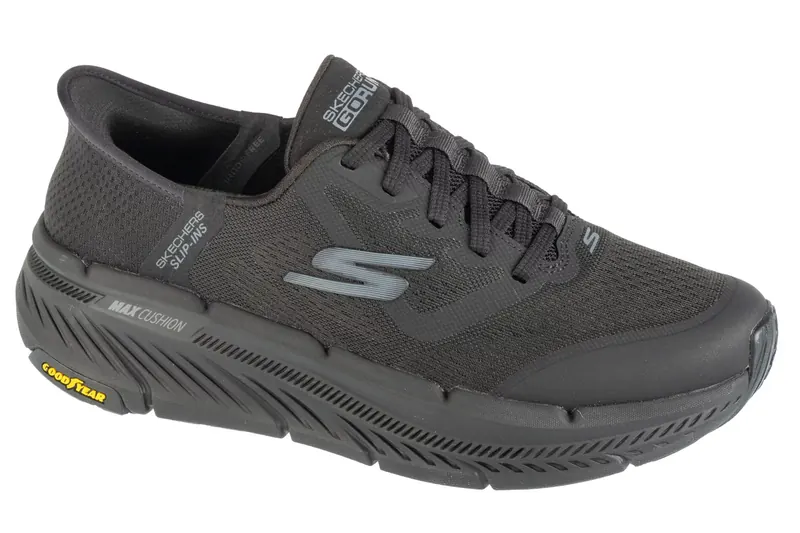 Skechers Slip-Ins: Max Cushioning Premier 2.0 220526-BBK, Męskie, Czarne, buty do biegania, przewiewna siateczka, rozmiar: 46