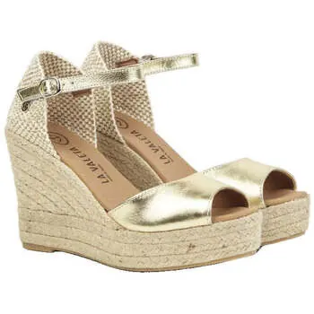 La Valeta Espadrilles Charlene Peep Toe Oro