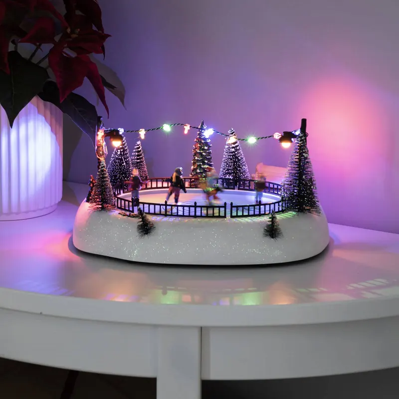 Oświetlenie LED lodowisko muzyka, bateria USB