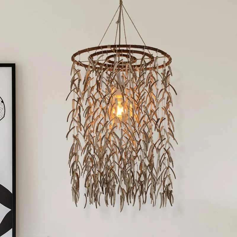 Lampa wisząca Kokos z orzecha kokosowego, 55 cm