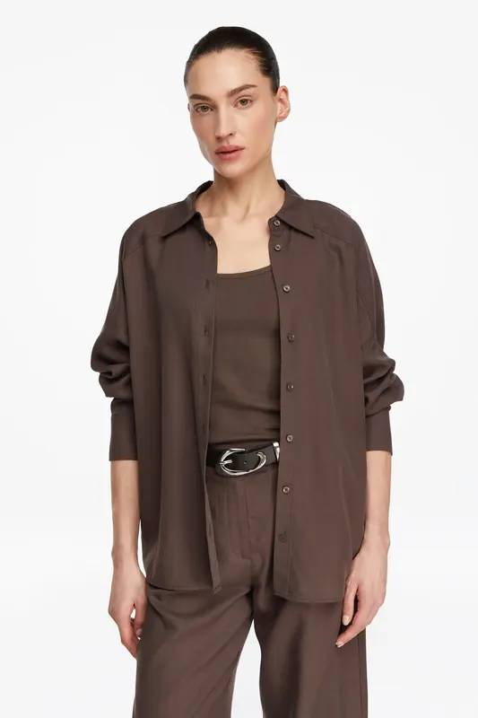 Comma  Blouses Brown Maat: 40 | Longsleeves Outlet | Dames | Bruin