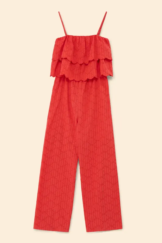 ICode Red Eyelet Embroidery Jumpsuit Currant Maat: 40 | Jumpsuits Outlet | Dames | Blauw