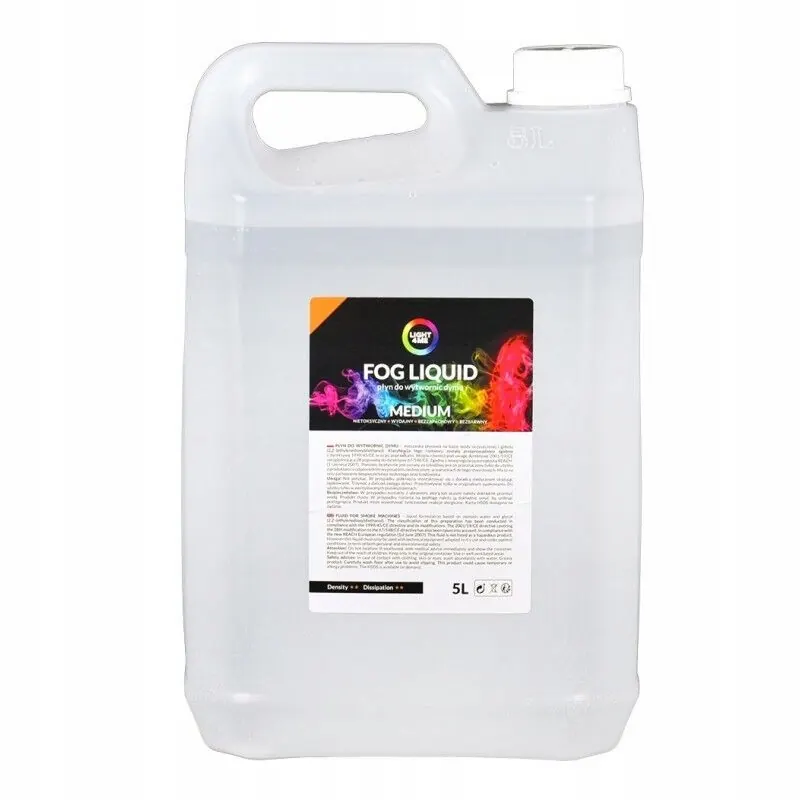 Płyn Do Wytwornicy Dymu Mgły Dymiarki Średni Medium LIGHT4ME 5L 5 Litrów