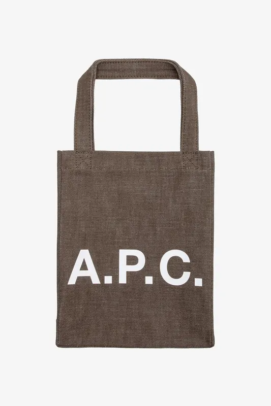 A.P.C. Unisex Tote Lou Small Dark Brown Maat: OS | Handtassen Outlet | Unisex | Bruin