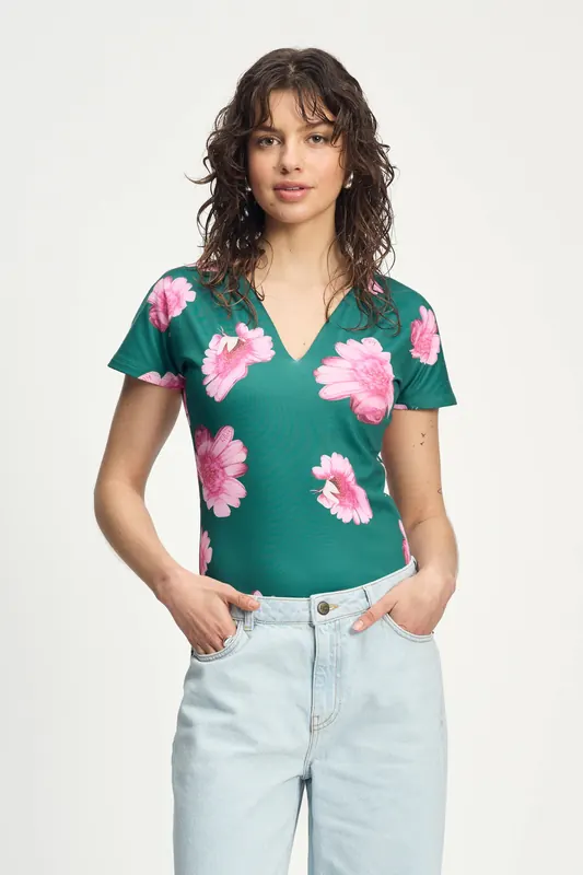 POM Amsterdam Body - Maddi Meadow Flowers Green Maat: 44 | Body’s Outlet | Dames | Groen
