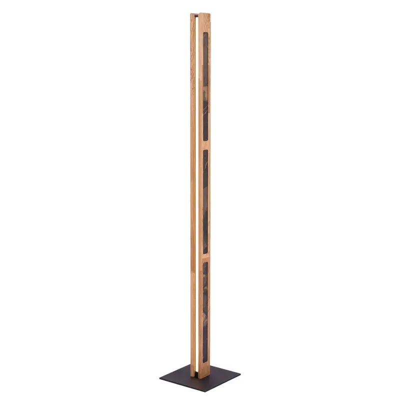 Lampa stojąca LED Chile, 4-stronna, dąb/kolorowy łupek, 150 cm