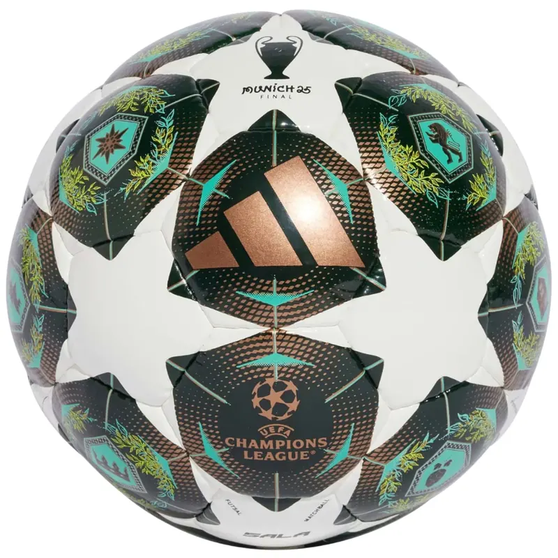 adidas UEFA Champions League Sala FIFA Quality Pro Ball JH1294, Unisex, Zielone, piłki do piłki nożnej, poliuretan, rozmiar: 4