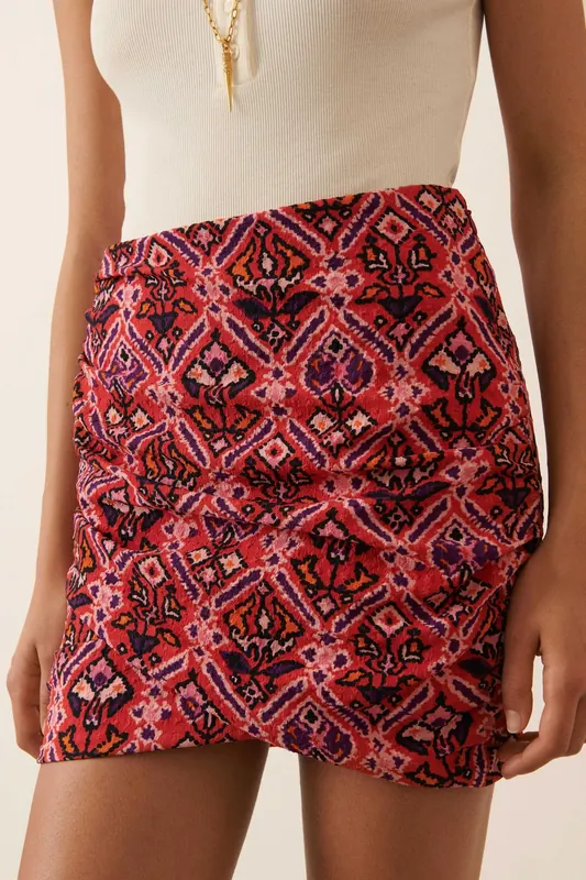 BA&SH Mini Skirt Rouge Maat: L | Mini Rokken Outlet | Dames | Rood