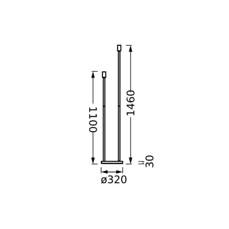 Lampa stojąca OSRAM DECOR STICK, beżowa, wysokość 146 cm, 2 x E27