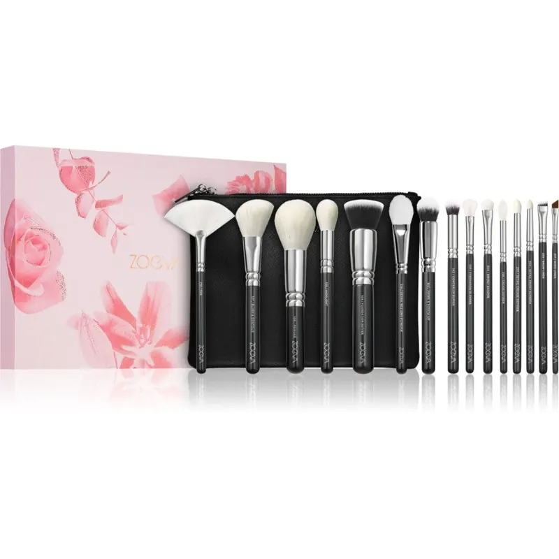 ZOEVA Zestaw pędzli The Artists Silver Brush z etui