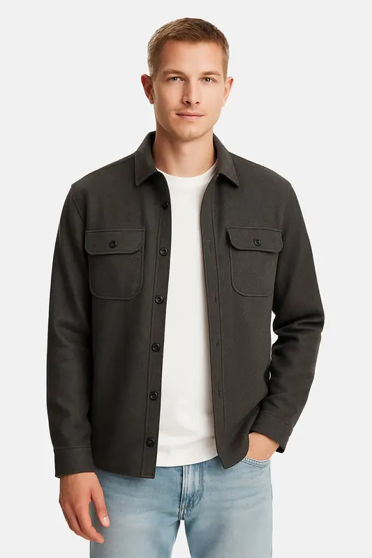 Cars Jeans Mitzel Sw Shirt Mid Grey Maat: S | Casual Overhemden Outlet | Heren | Grijs