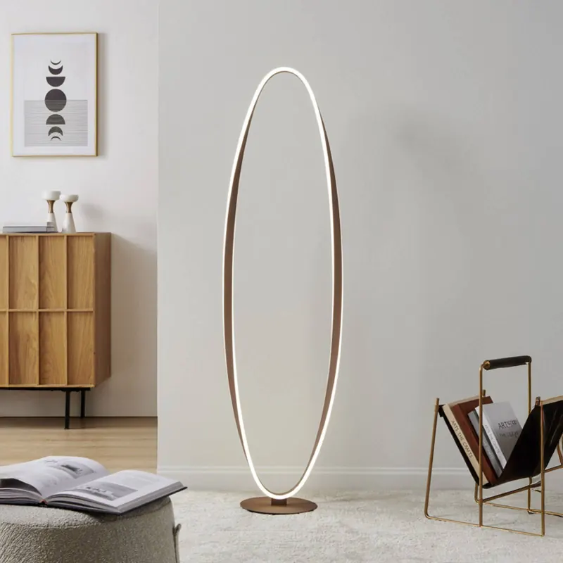 Lampa stojąca LED EGLO CAMEROTA, kolor brązowy, wysokość 143 cm, CCT, ściemniany