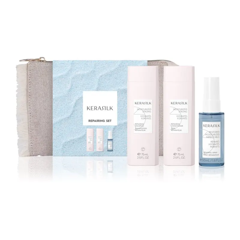 KERASILK Essentials Set zestaw podróżny do zniszczonych i suchych włosów 3 szt.