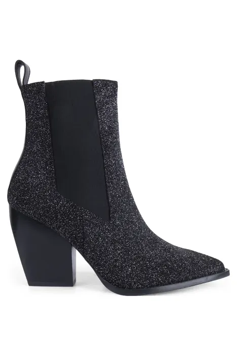 AllSaints Ria Sparkle Boot Black Maat: 10 | Laarzen Outlet | Dames | Zwart