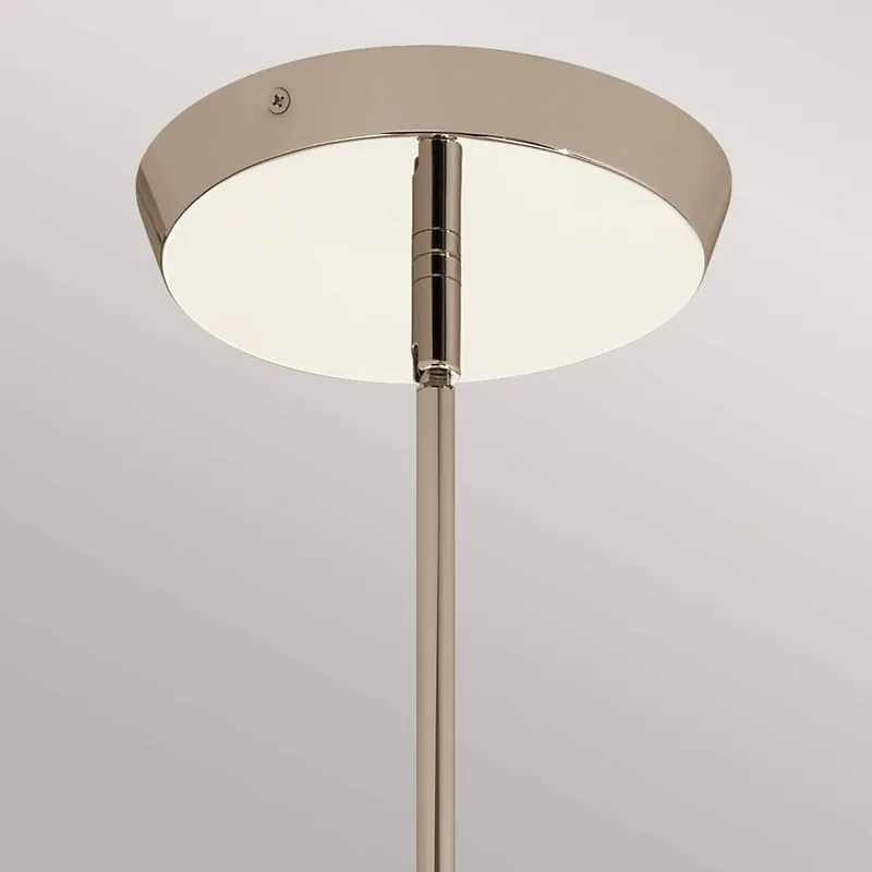 Lampa wisząca LED Kayva, IP44, 4-punktowa, polerowany nikiel